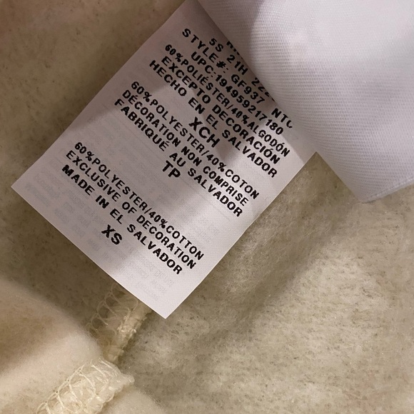 NWT Champion Size XS Power Blend Cream Gold Logo Drawstring Sweatpants Joggers - Picture 10 of 11